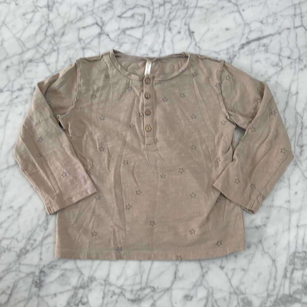 Rylee + Cru Star Henley Sz 4/5Y Neutral